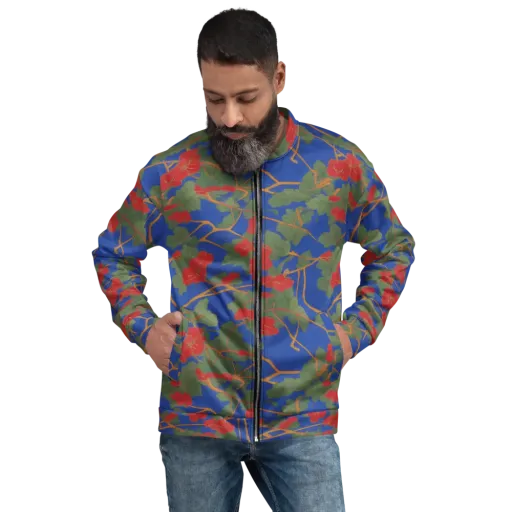 Scarlet Vine on a Bomber Jacket