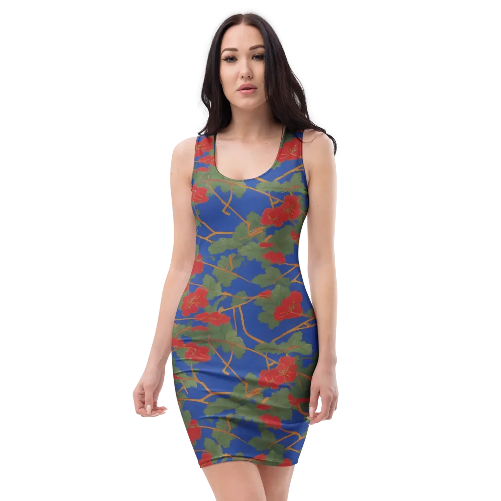 Scarlet Vine on Bodycon Dress — Front
