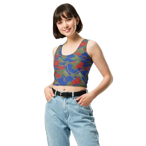Scarlet Vine on a Crop Top