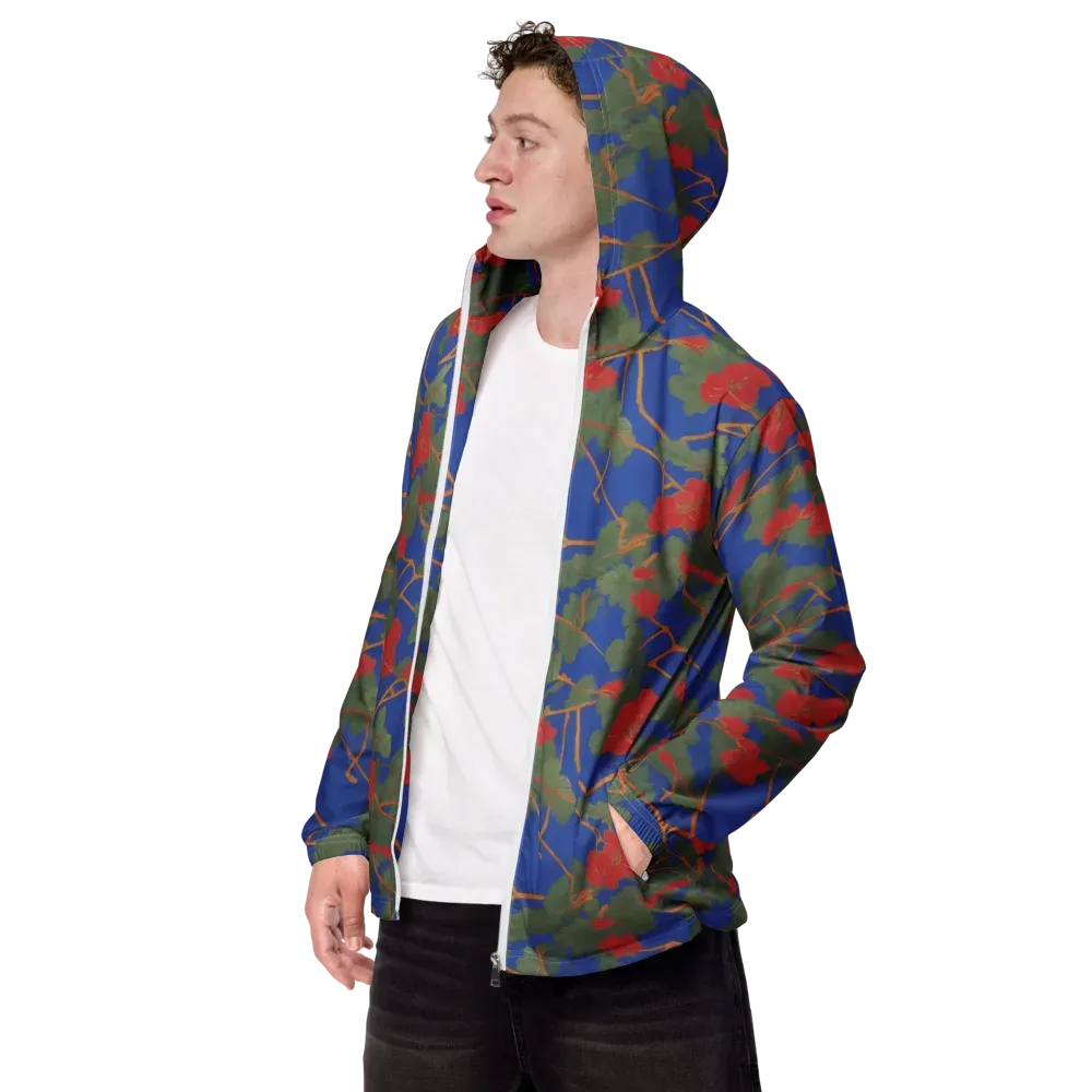 Scarlet Vine on Men's Windbreaker — Left Front