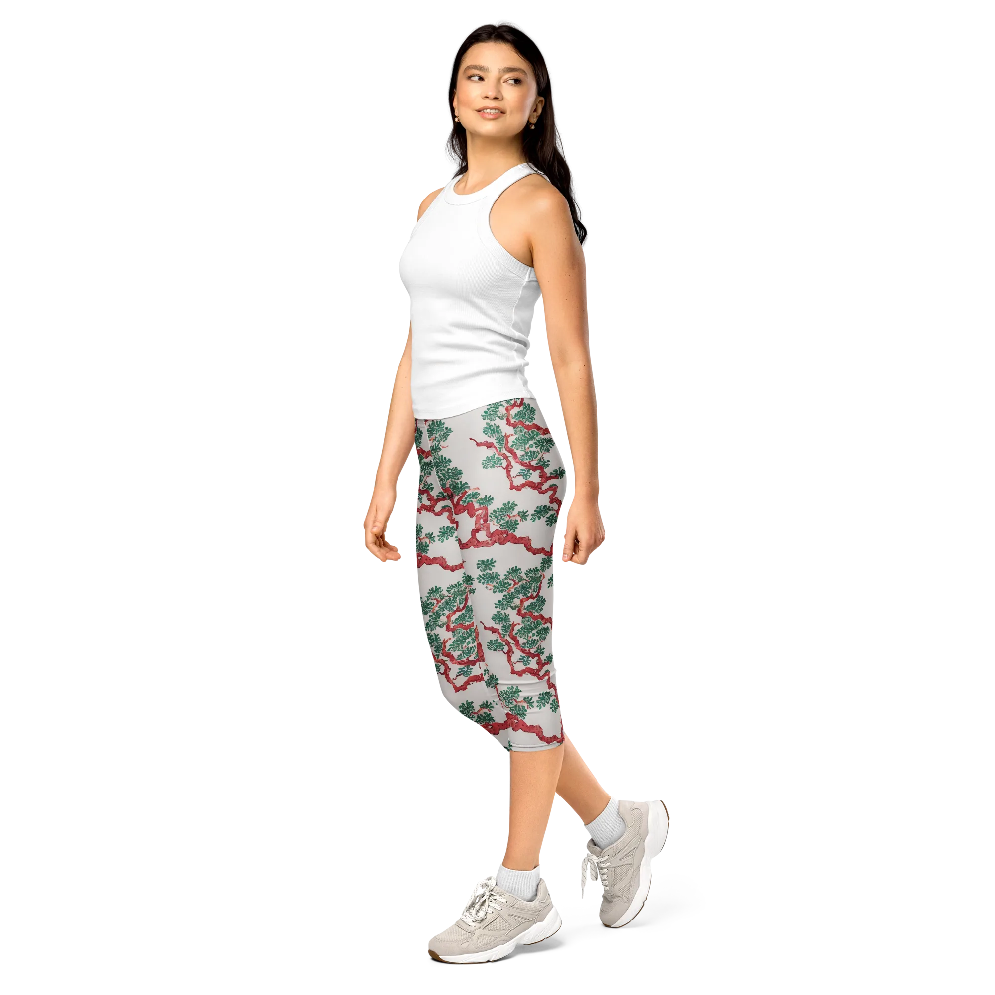 Coral Canopy on Capri Leggings — Print file