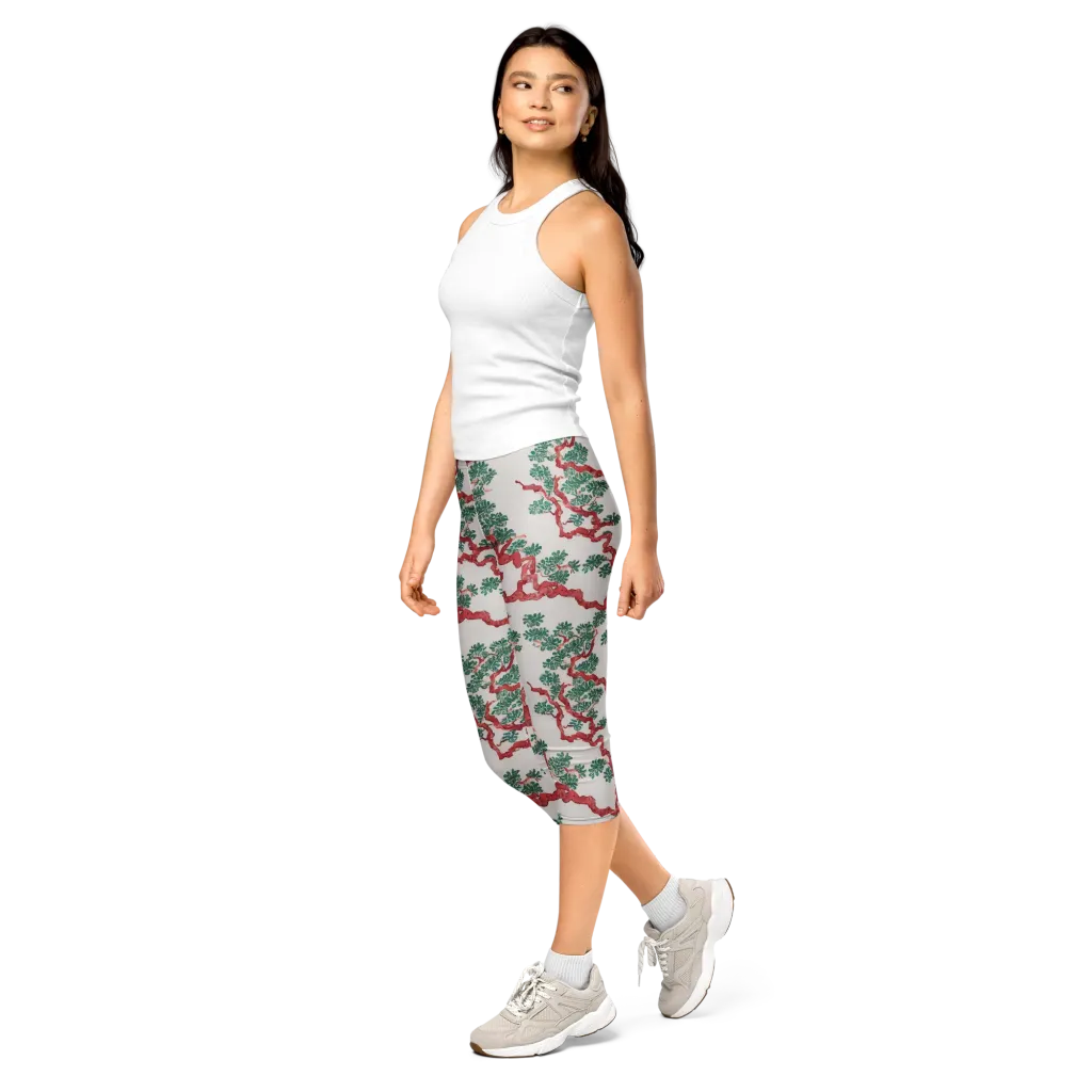Coral Canopy on Capri Leggings — Print file