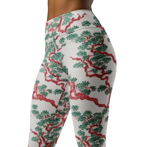 Coral Canopy on a Yoga Leggings