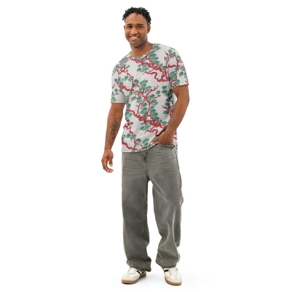 Coral Canopy on Men's Cotton Crew Neck T-Shirt — Front