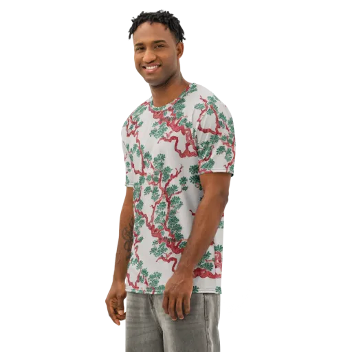 Coral Canopy on a Men's Cotton Crew Neck T-Shirt