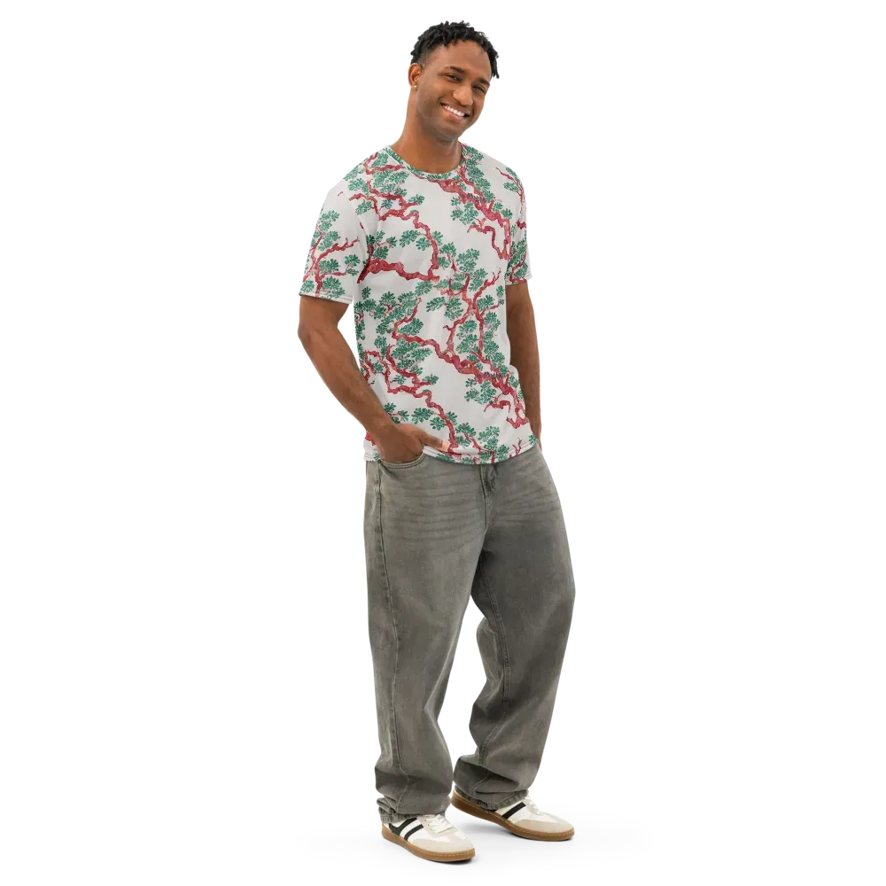 Coral Canopy on Men's Cotton Crew Neck T-Shirt — Right Front