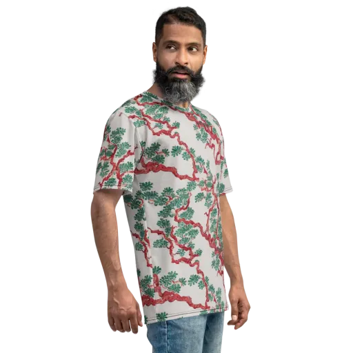 Coral Canopy on a Men's Crew Neck T-Shirt