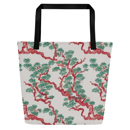 Coral Canopy on a Large Tote Bag W/ Pocket