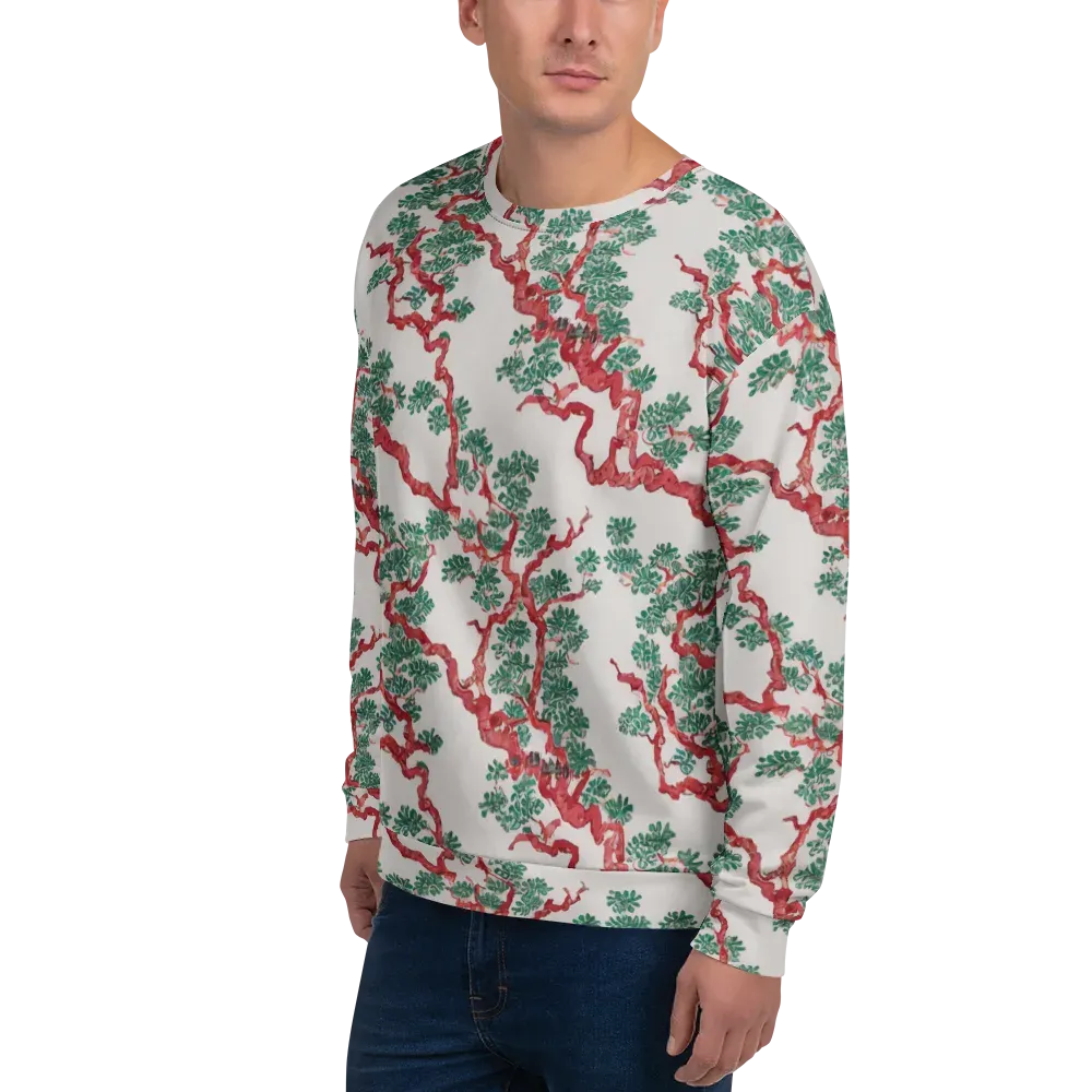Coral Canopy on Sweatshirt — Left Front