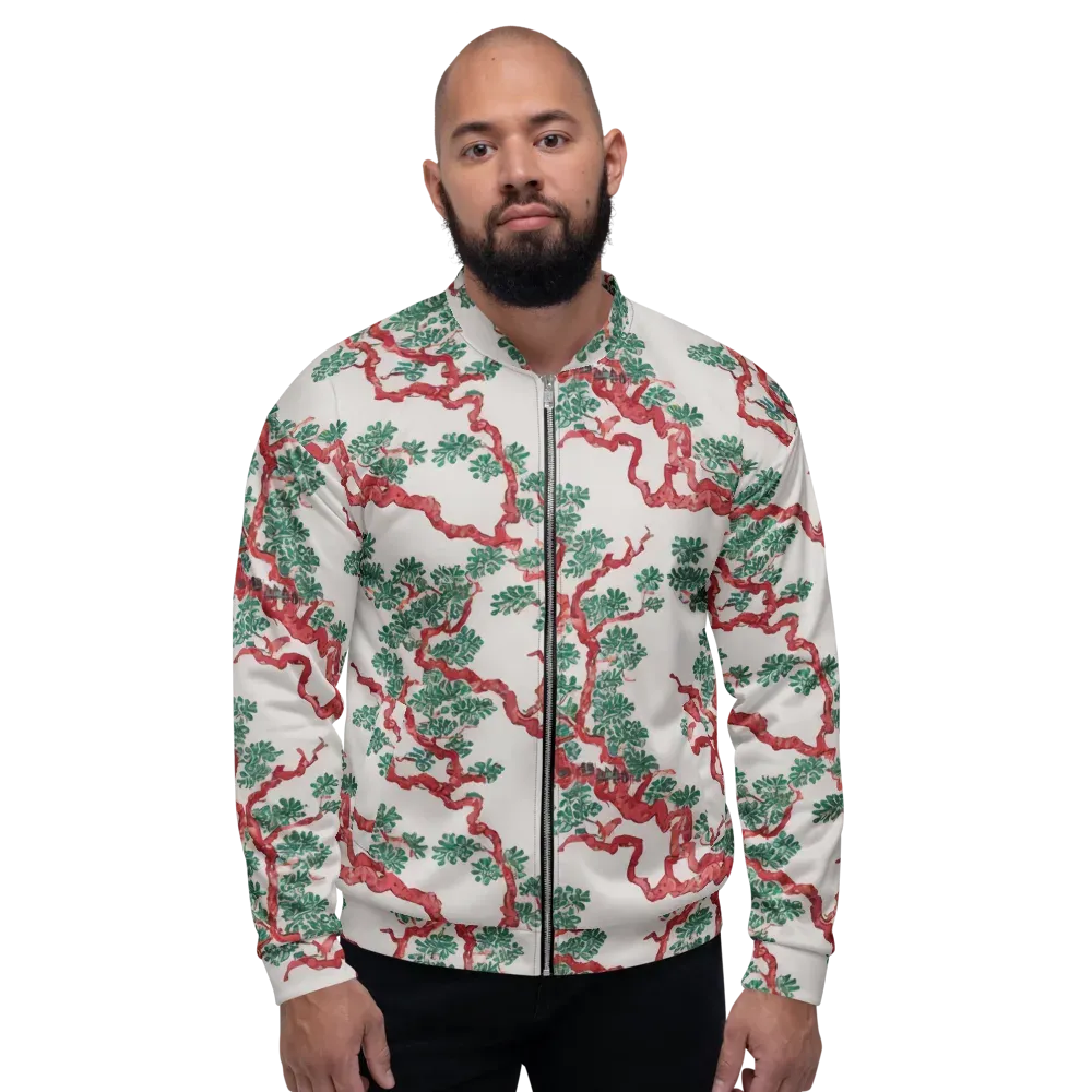 Coral Canopy on Bomber Jacket — Front
