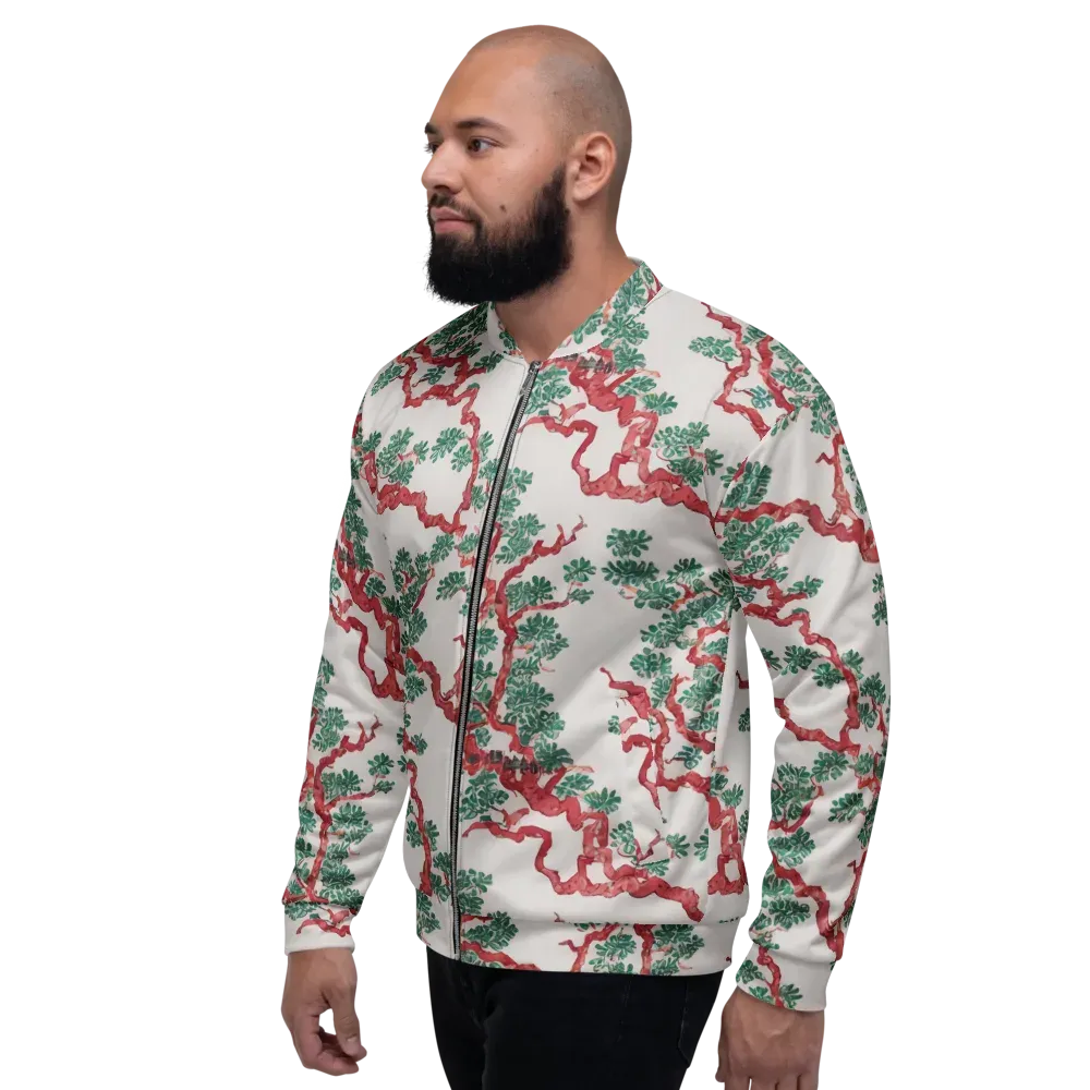 Coral Canopy on Bomber Jacket — Left