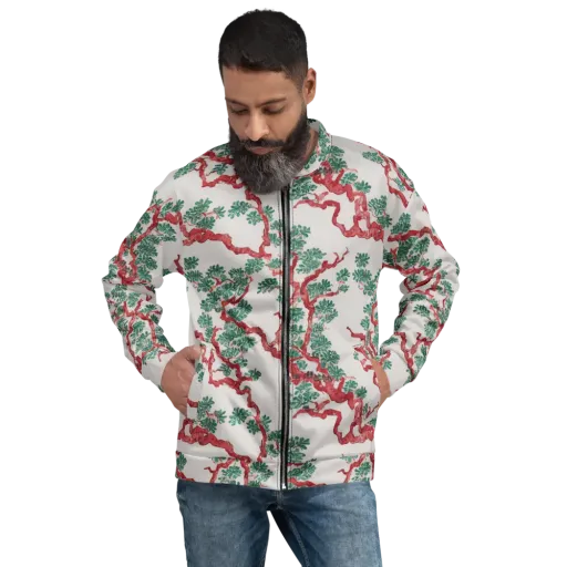 Coral Canopy on a Bomber Jacket