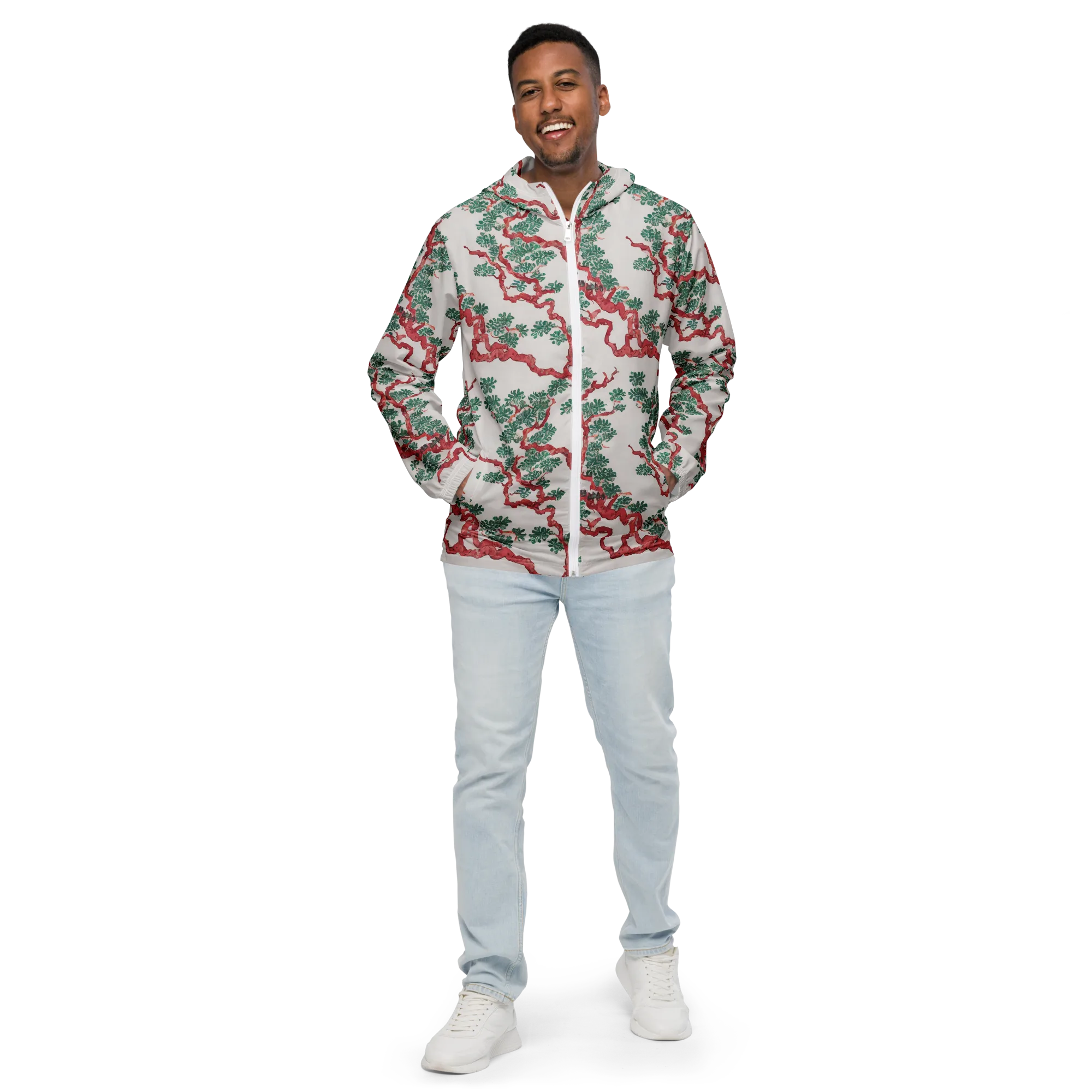 Coral Canopy on Men's Windbreaker — Front