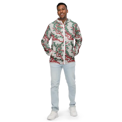 Coral Canopy on a Men's Windbreaker