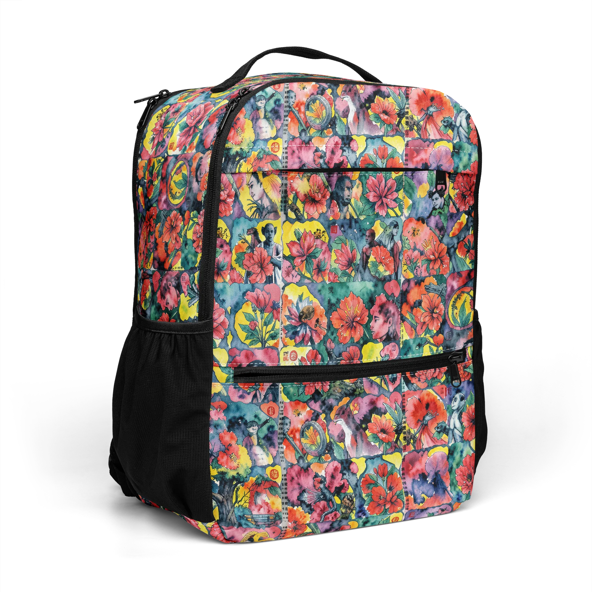 Crimson Garden Myth on Utility Backpack — Top print