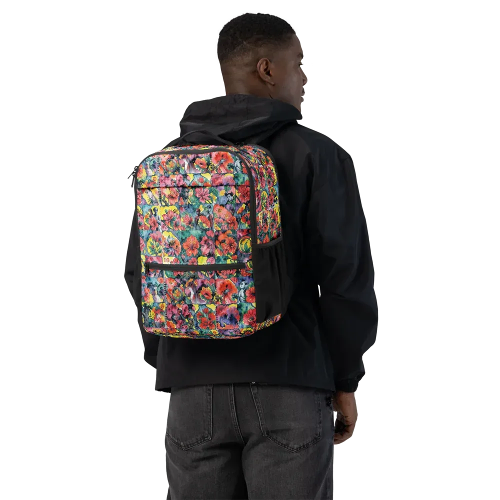 Crimson Garden Myth on Utility Backpack — Back