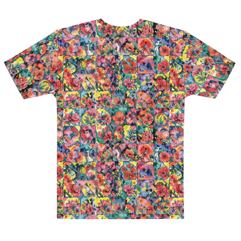 Crimson Garden Myth on Men's Cotton Crew Neck T-Shirt — Front print