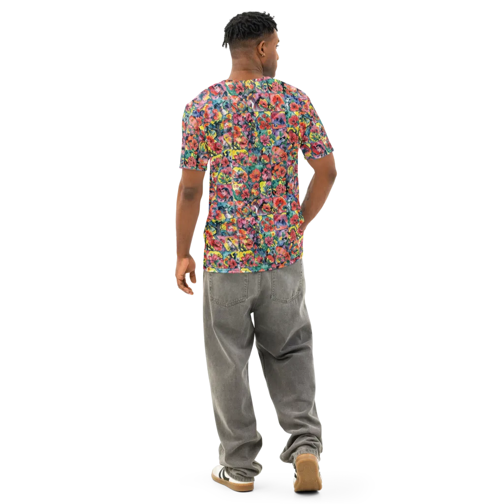 Crimson Garden Myth on Men's Cotton Crew Neck T-Shirt — Back