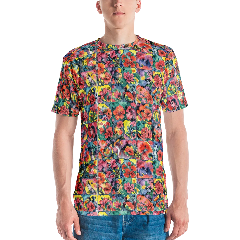 Crimson Garden Myth on Men's Crew Neck T-Shirt — Front