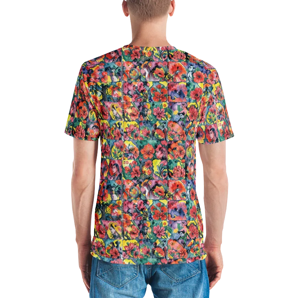 Crimson Garden Myth on Men's Crew Neck T-Shirt — Back