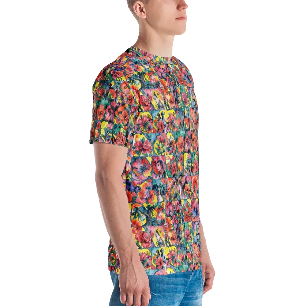 Crimson Garden Myth on Men's Crew Neck T-Shirt — Right