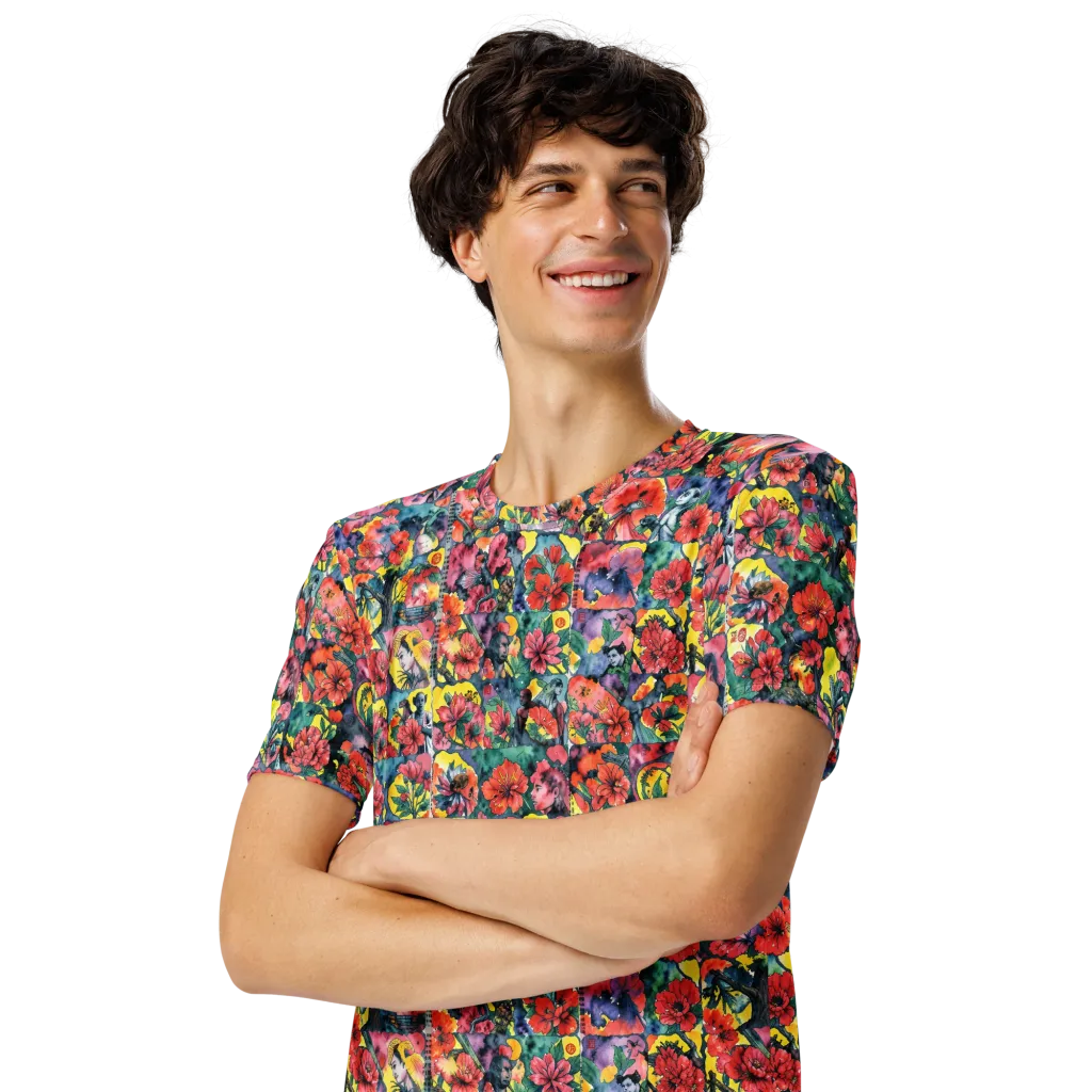 Crimson Garden Myth on Men's Crew Neck T-Shirt — Front print