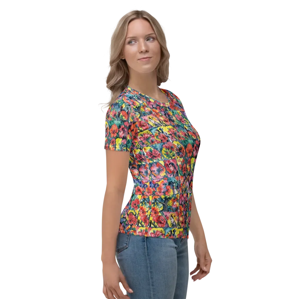 Crimson Garden Myth on Women's Crew Neck T-Shirt — Back print