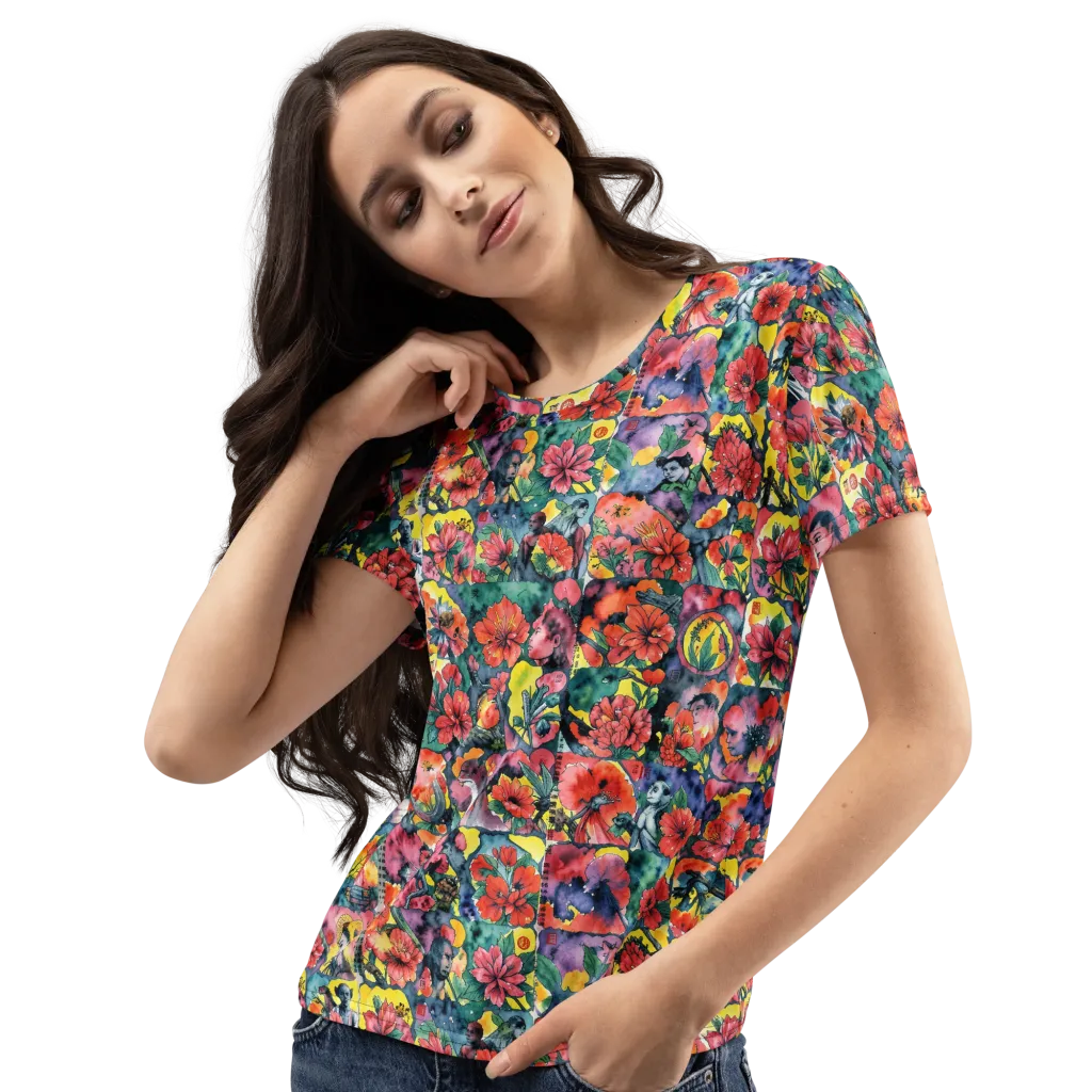 Crimson Garden Myth on Women's Crew Neck T-Shirt — Print file