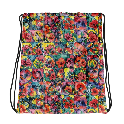 Crimson Garden Myth on a Drawstring Bag