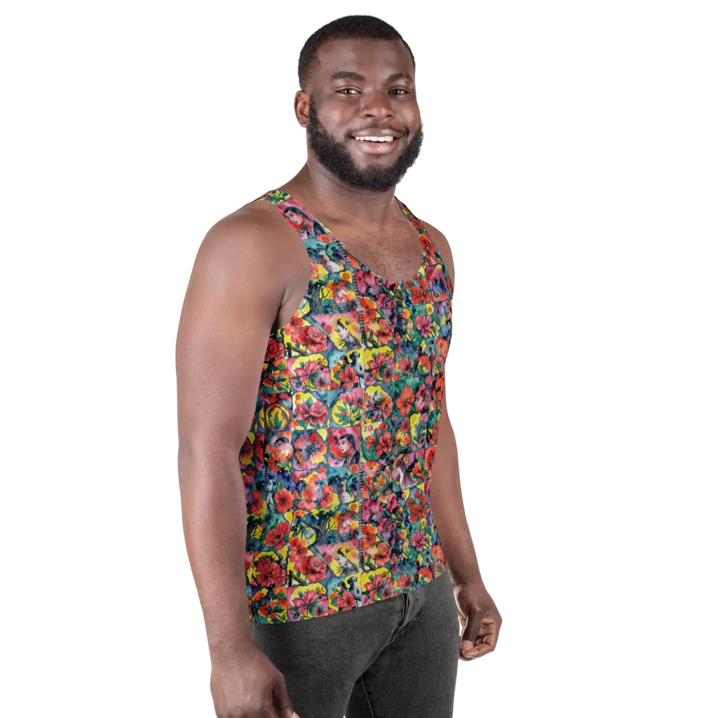 Crimson Garden Myth on Men's Tank Top — Right Front