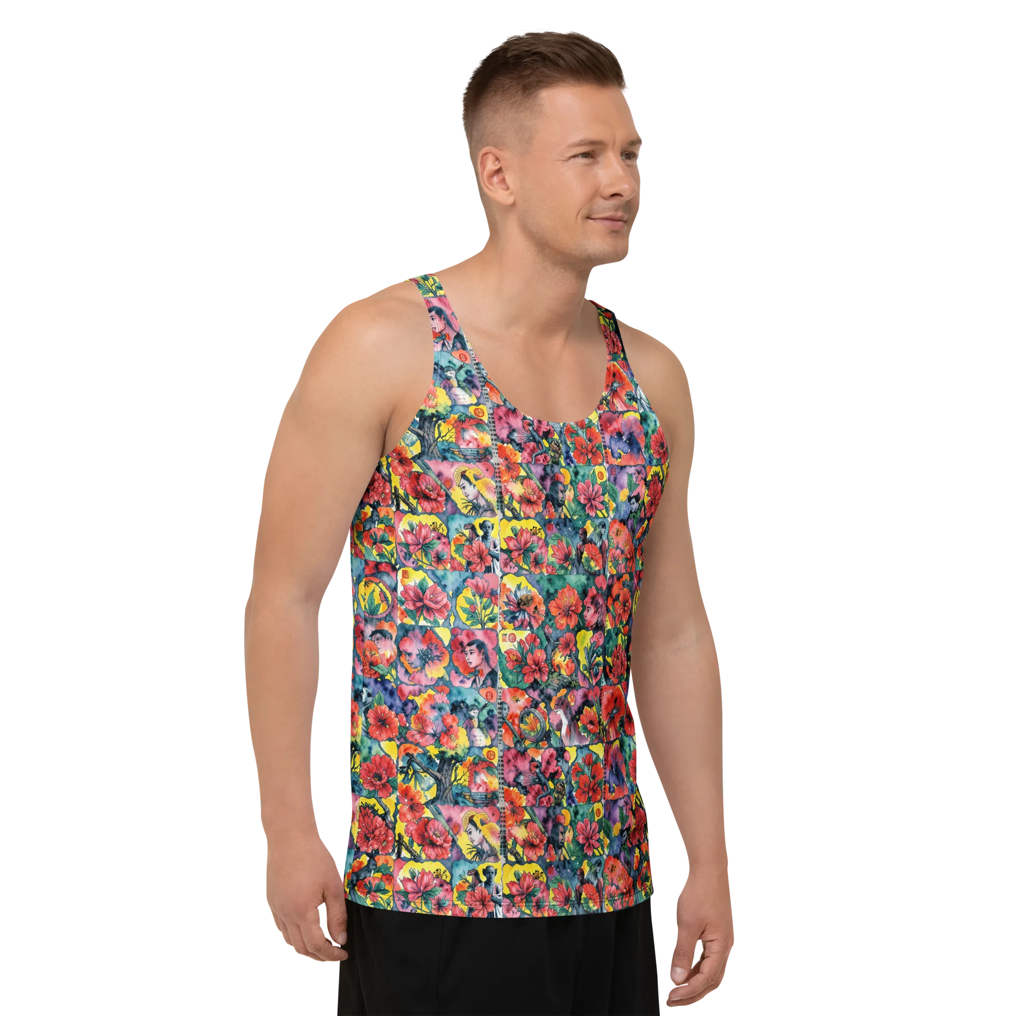 Crimson Garden Myth on Men's Tank Top — Front print