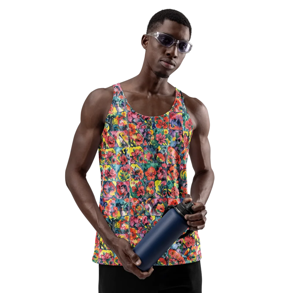 Crimson Garden Myth on Men's Tank Top — Back print