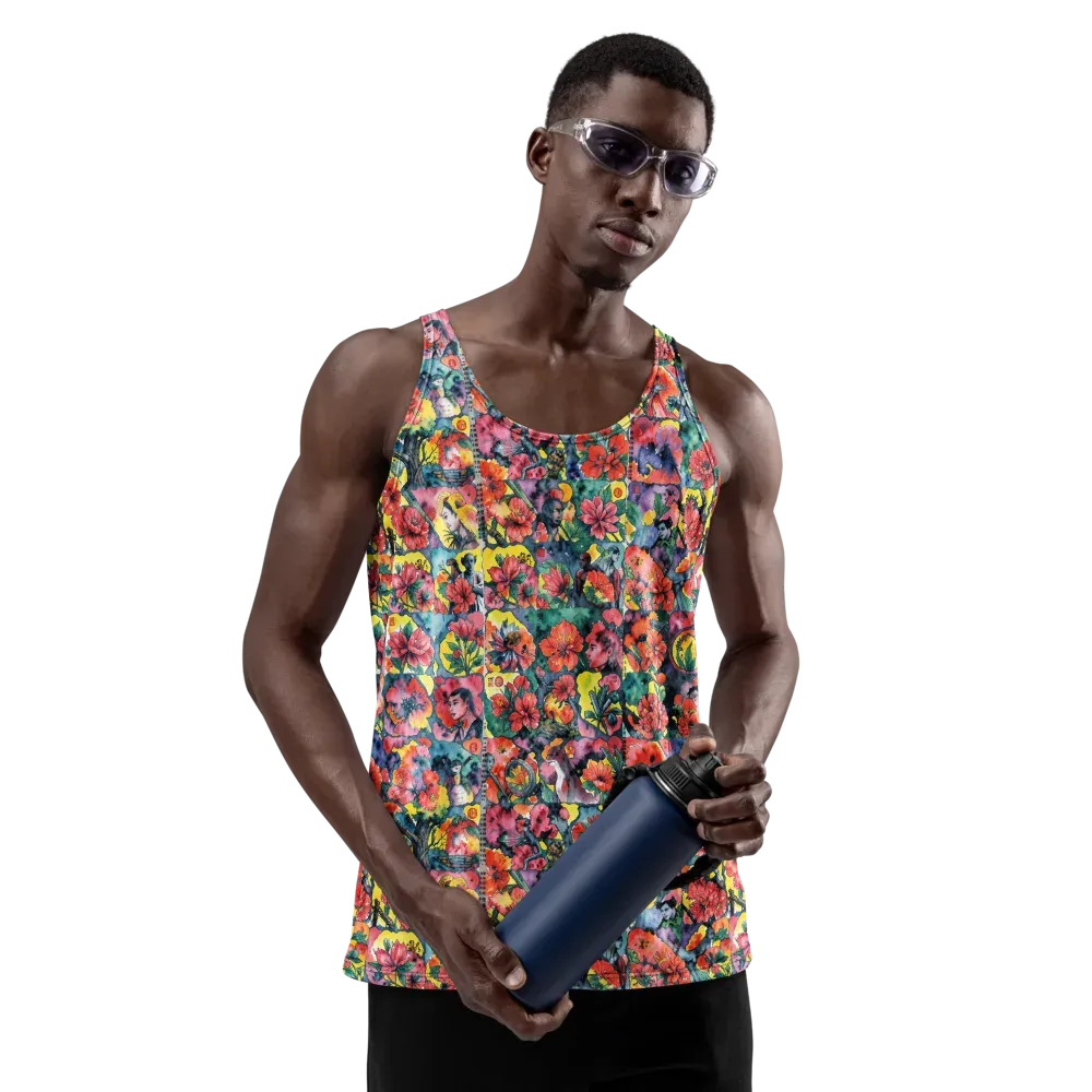 Crimson Garden Myth on Men's Tank Top — Back print