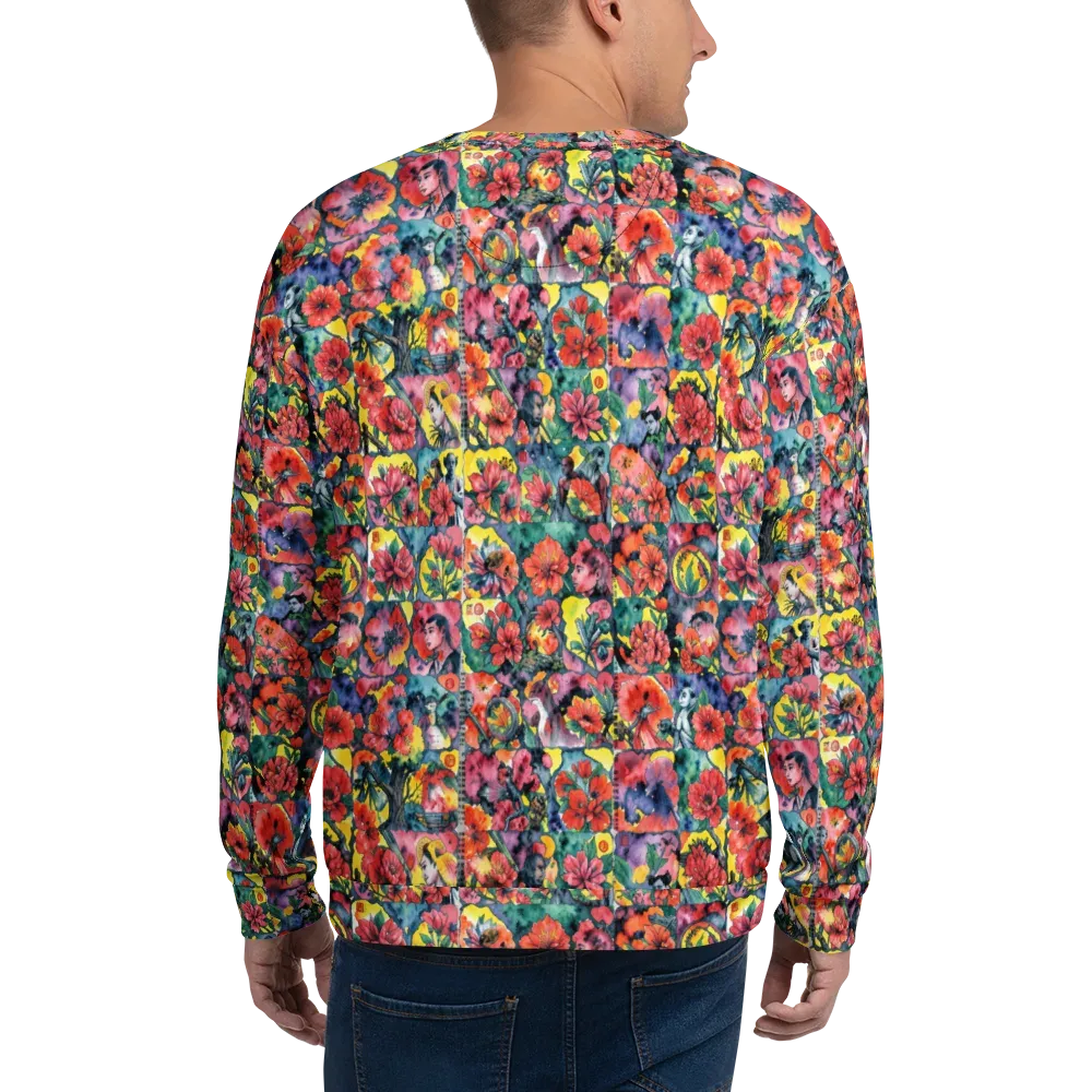 Crimson Garden Myth on Sweatshirt — Back