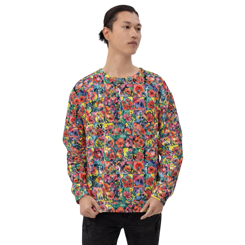 Crimson Garden Myth on Sweatshirt — Front print