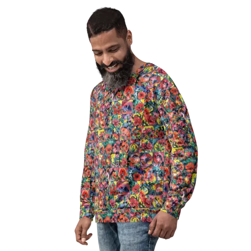 Crimson Garden Myth on a Sweatshirt