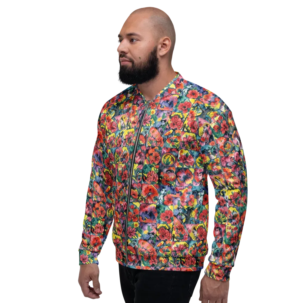 Crimson Garden Myth on Bomber Jacket — Left