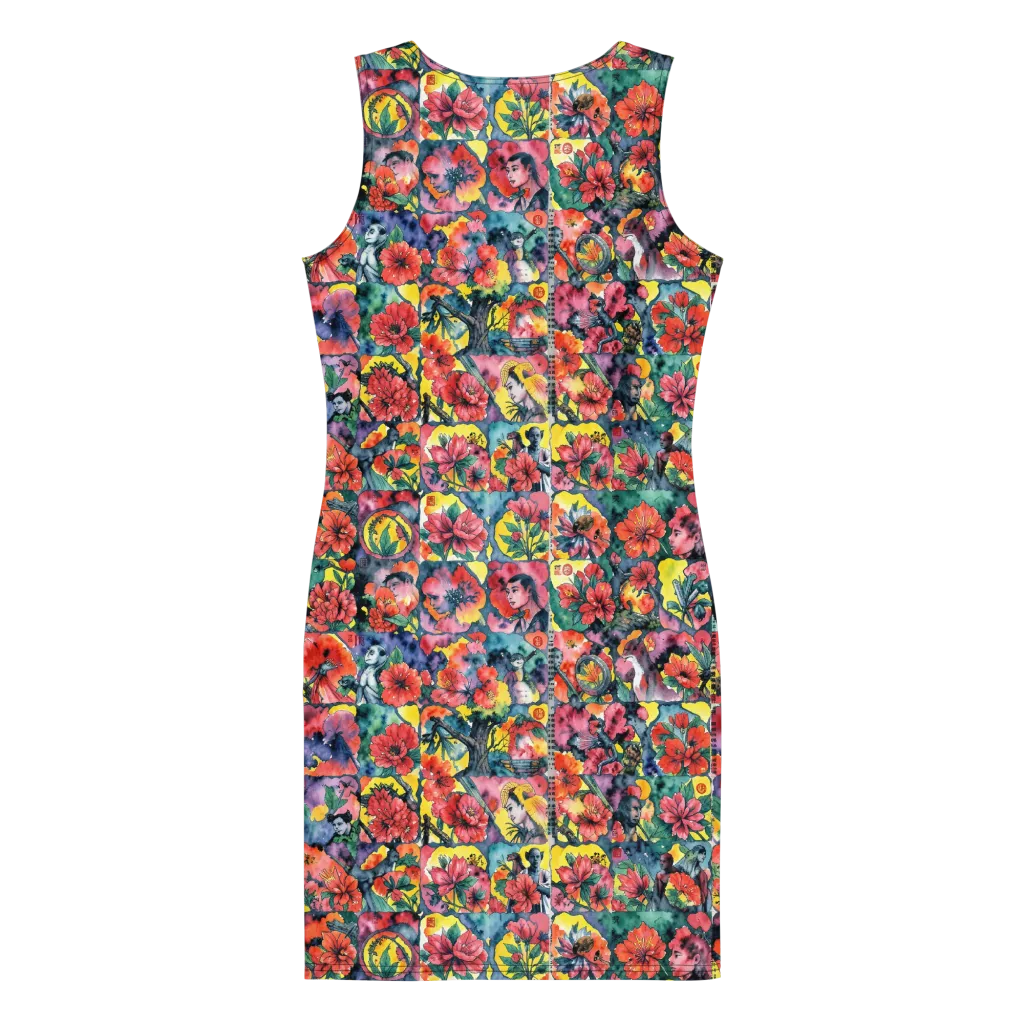 Crimson Garden Myth on Bodycon Dress — Print file