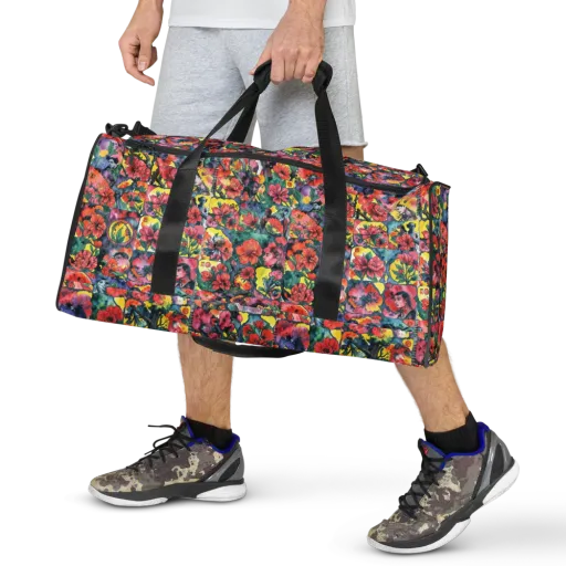 Crimson Garden Myth on a Duffle Bag