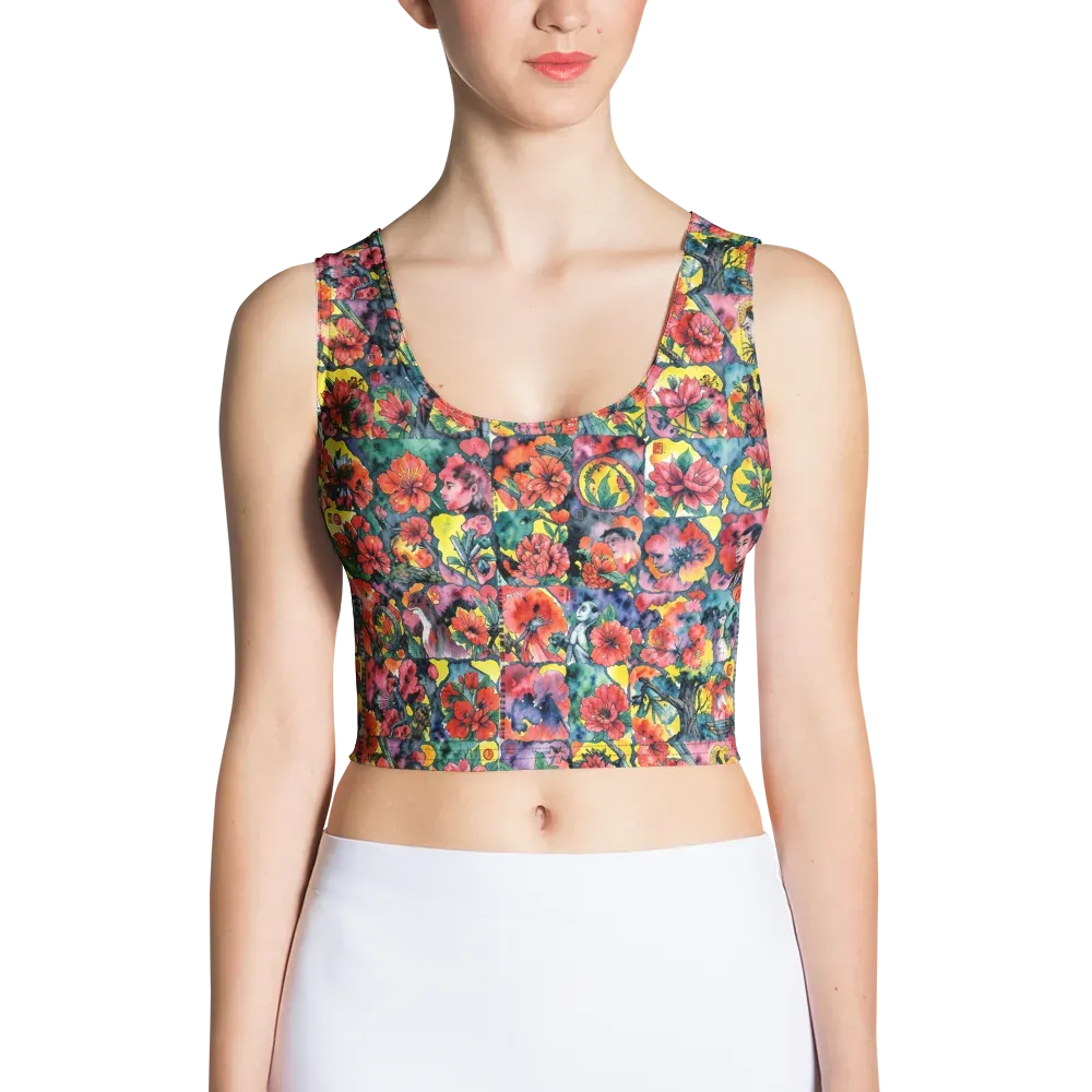 Crimson Garden Myth on Crop Top — Front