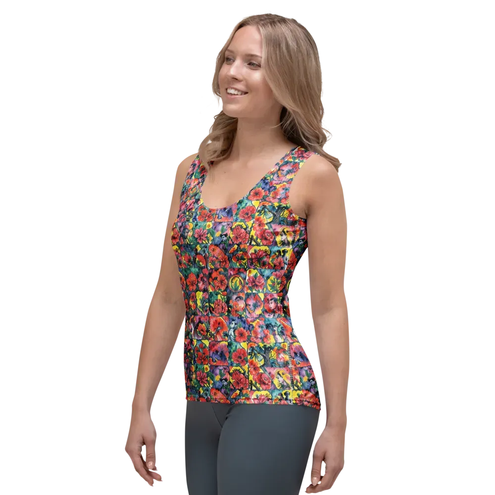Crimson Garden Myth on Women's Tank Top — Left Front