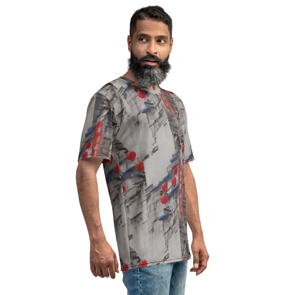 Crimson Lantern Alley on Men's Crew Neck T-Shirt — Back print