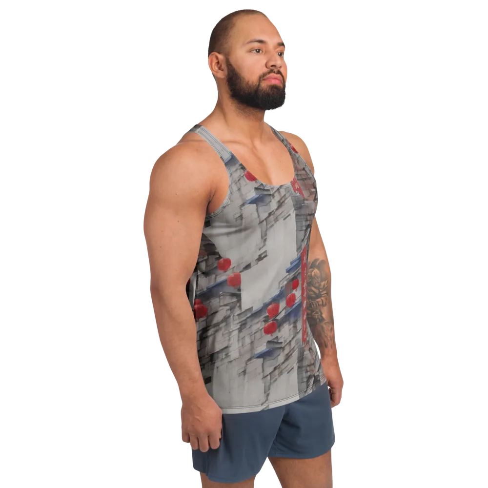 Crimson Lantern Alley on Men's Tank Top — Front print