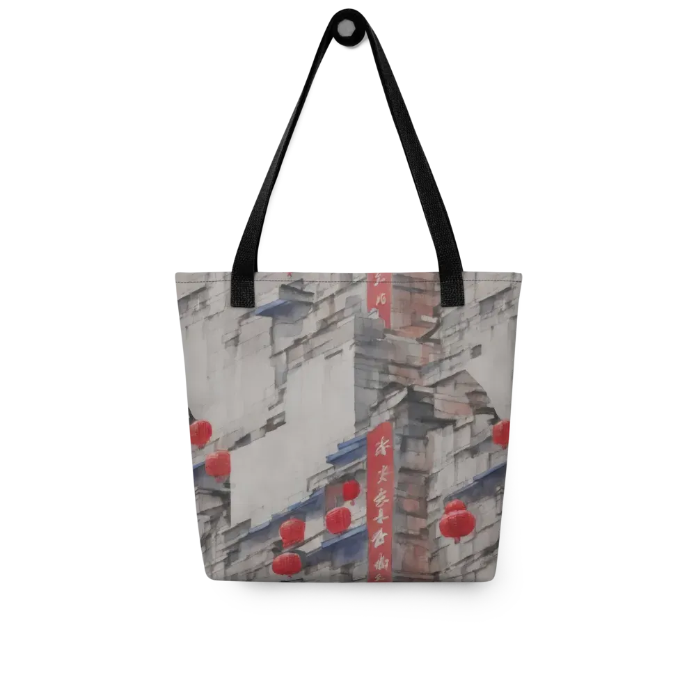 Crimson Lantern Alley on Tote Bag — Front