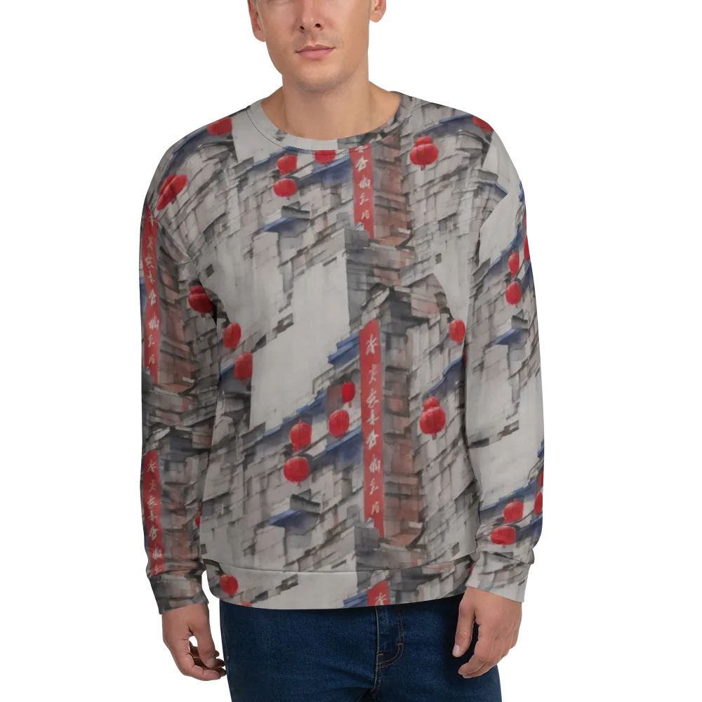 Crimson Lantern Alley on Sweatshirt — Front