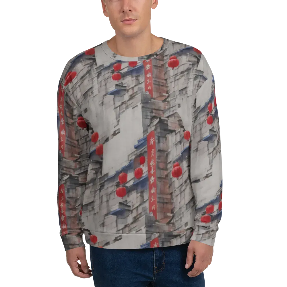 Crimson Lantern Alley on Sweatshirt — Front