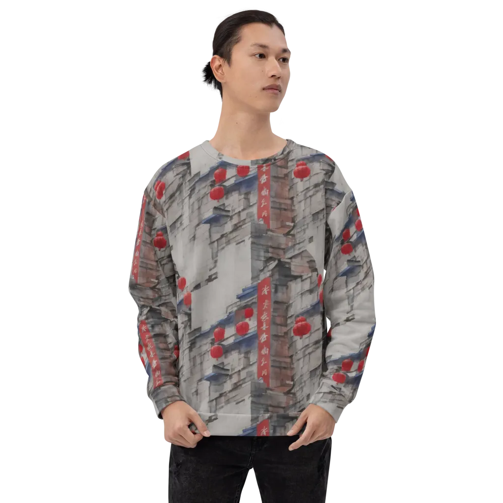 Crimson Lantern Alley on Sweatshirt — Front print