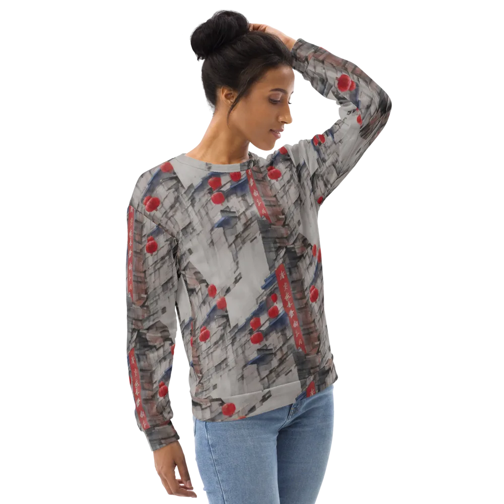 Crimson Lantern Alley on Sweatshirt — Back print