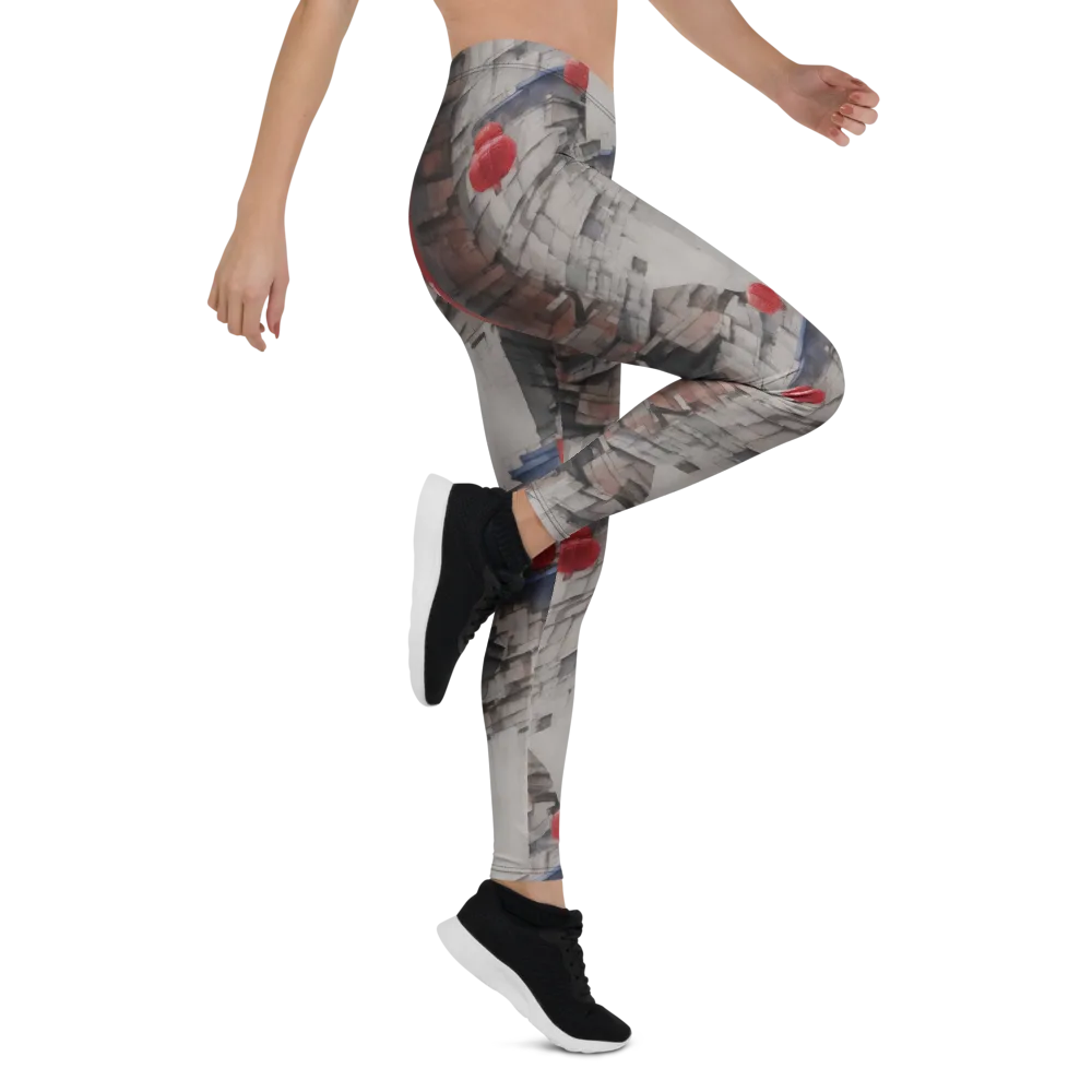 Crimson Lantern Alley on Leggings — Print file