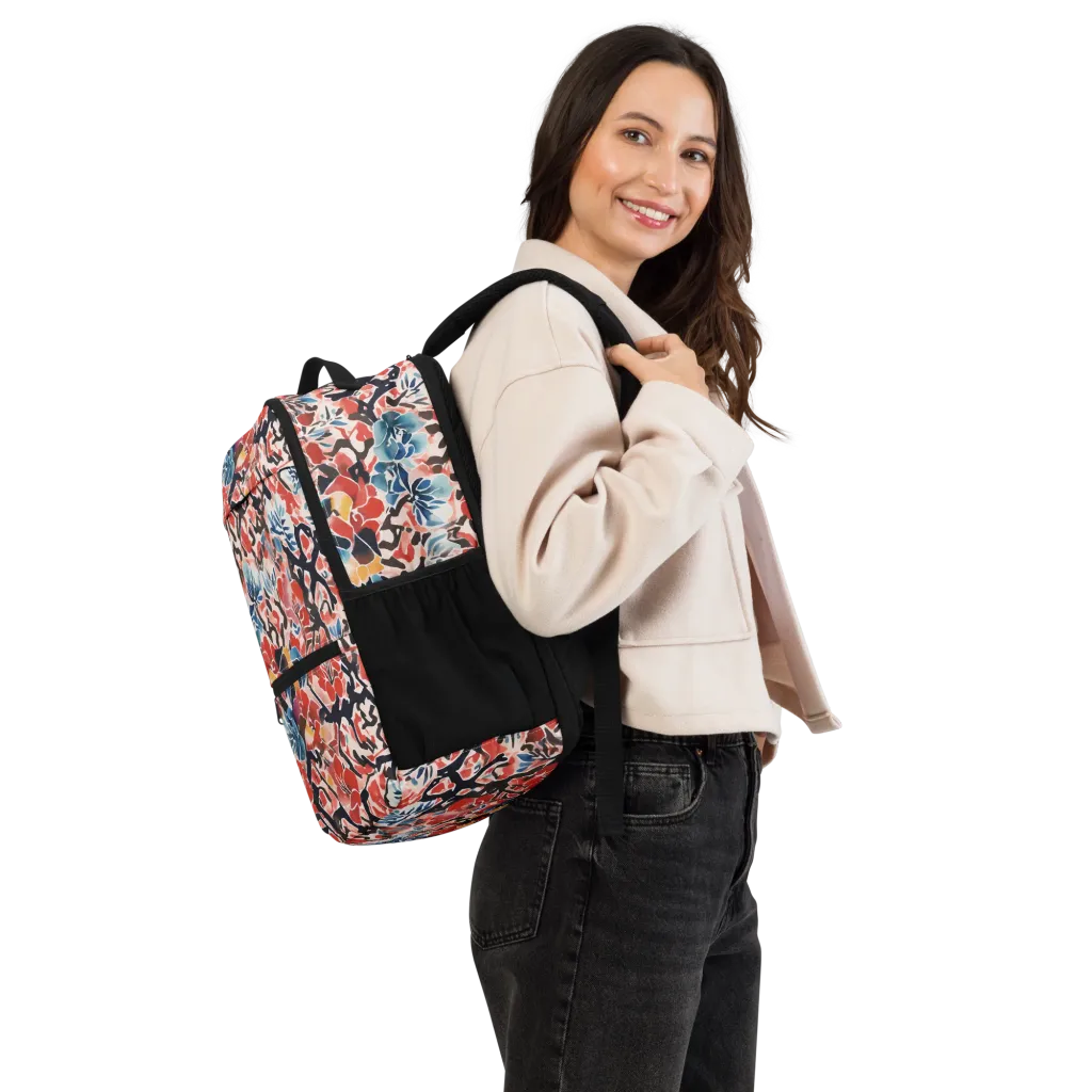 Crimson Brushwork on Utility Backpack — Right